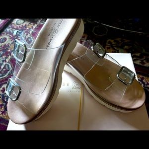Chinese laundry Surf’s Up clear buckle sandal